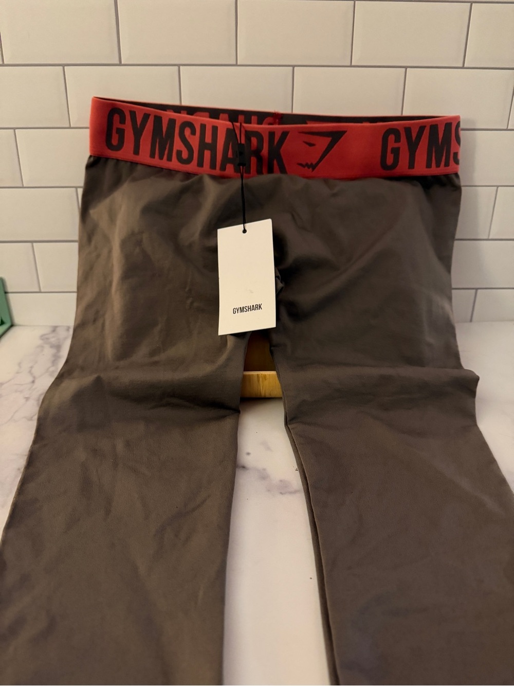 NWT Gymshark Fit Cropped Leggings Small Slate Lavender Rose Slate